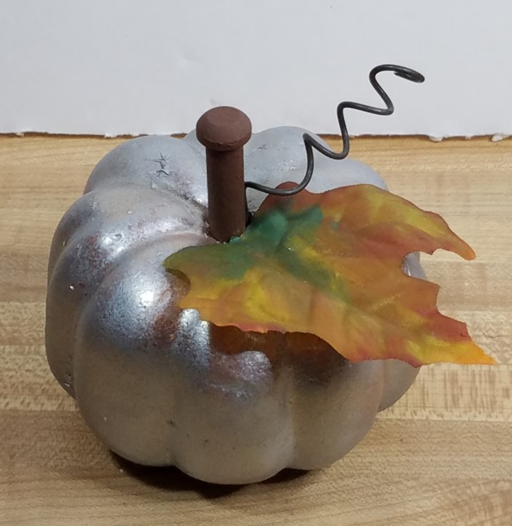 How to upcycle a Dollar Store pumpkin into a faux mercury glass pumpkin