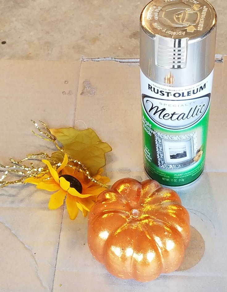 Dollar Store Pumpkin Faux Mercury Glass Pumpkin 6