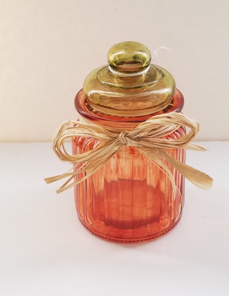Dollar tree pumpkin jar using alcohol inks