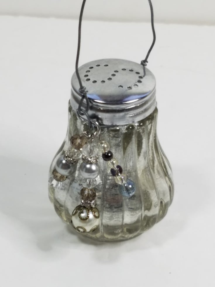 How to Make a Faux Mercury Glass Salt Shaker Ornament