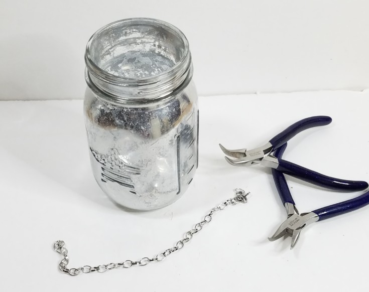 diy mercury glass jars