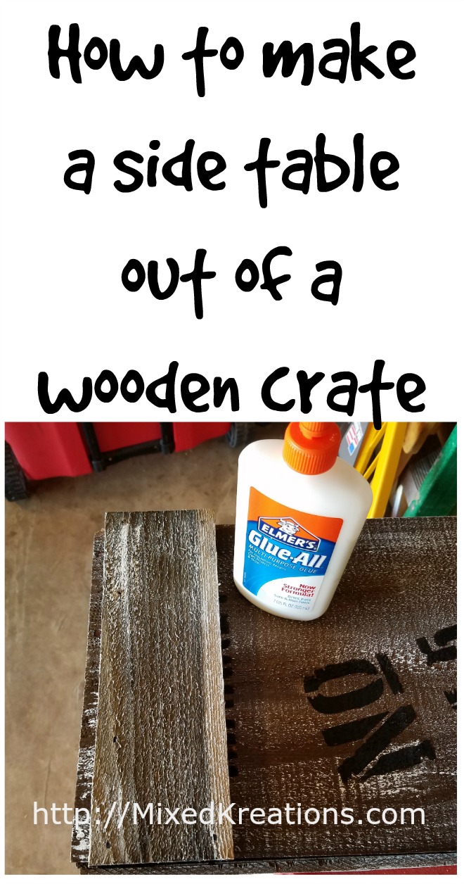 How to make a diy wood crate side table