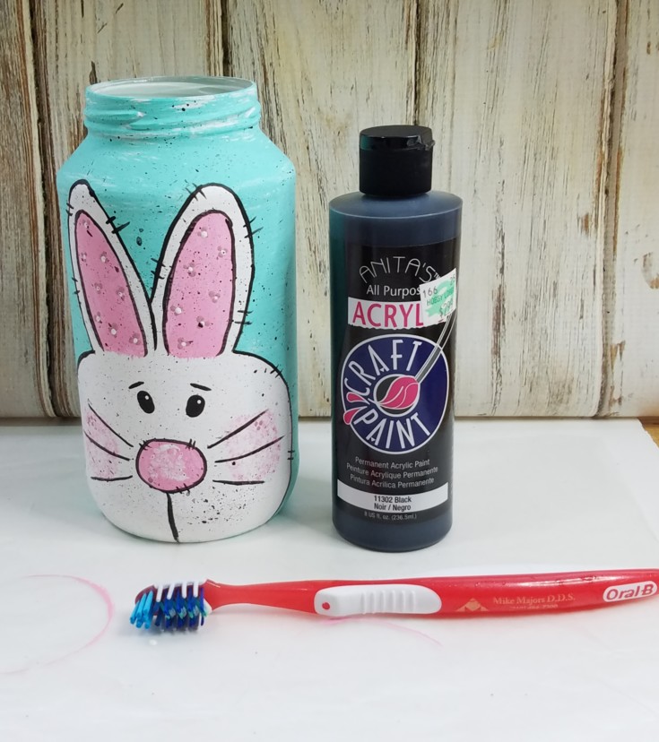 diy painted easter bunny jar