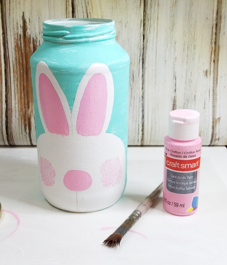 diy painted easter bunny jar