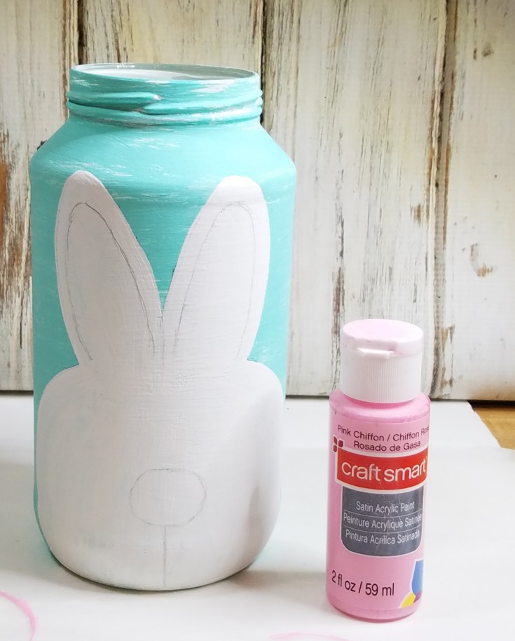 diy painted easter bunny jar