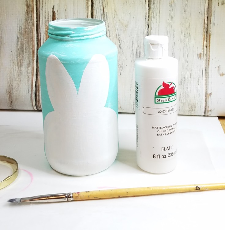 diy painted easter bunny jar