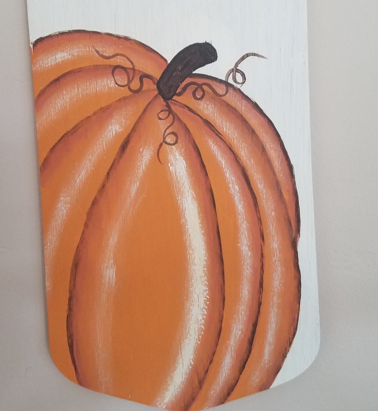 Two sided Halloween and Thanksgiving decoration