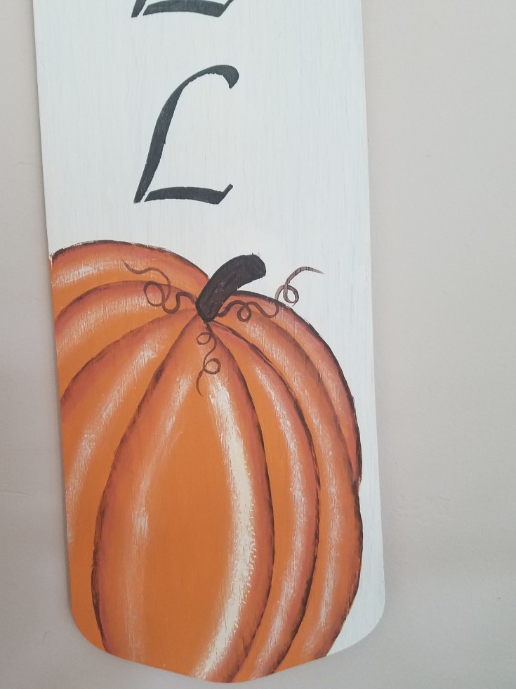 Two sided Halloween and Thanksgiving decoration