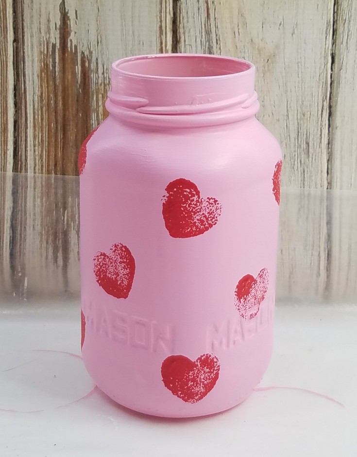 How to paint Valentine day jars