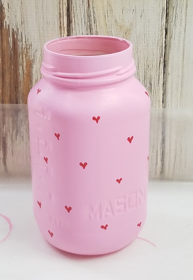 How to paint Valentine day jars