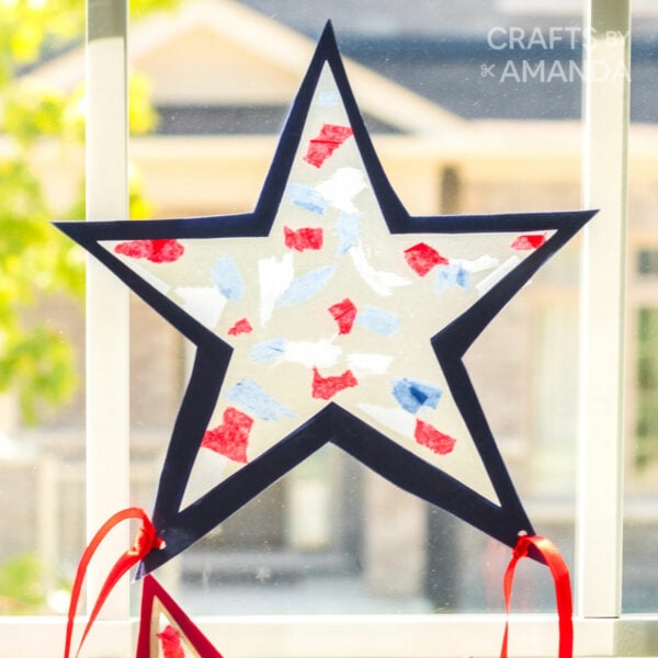 Patriotic star sun catcher