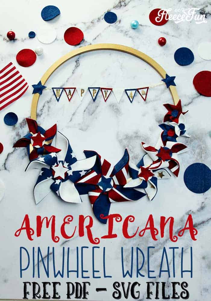 Americana pinwheel wreath