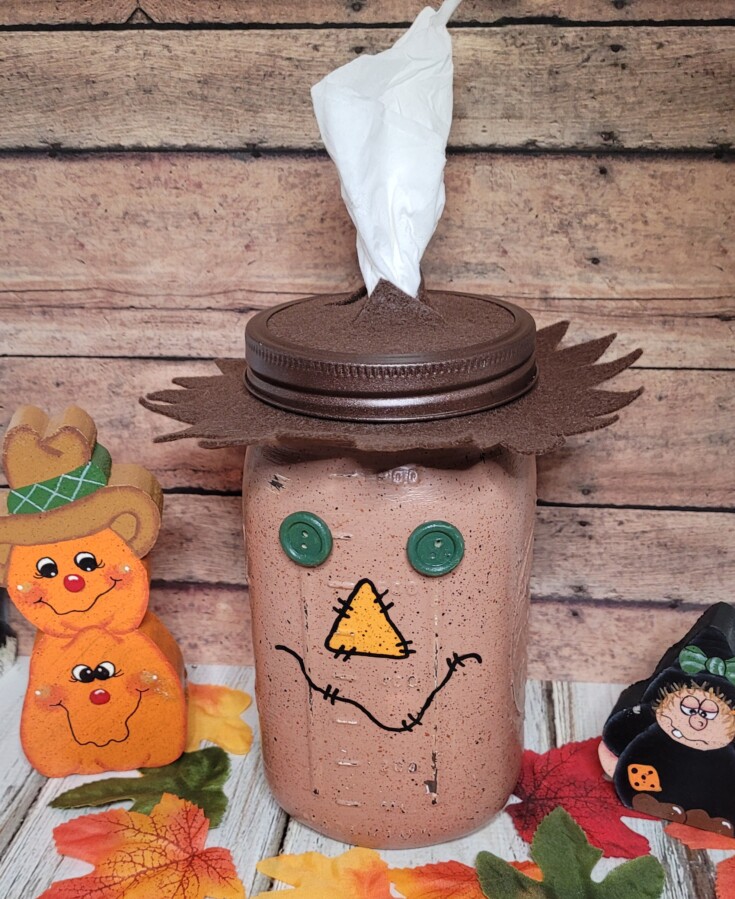 Diy scarecrow tissue dispenser