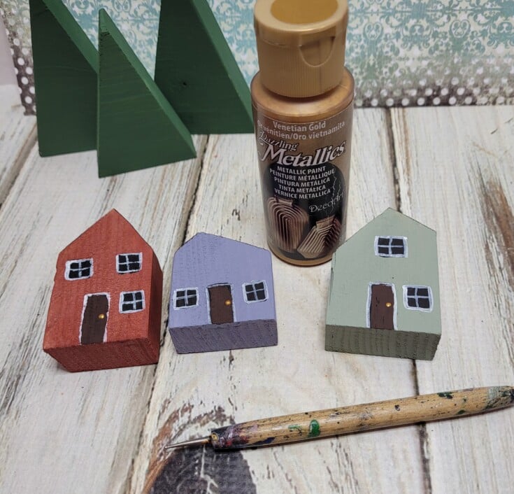 Mini scrap wood houses diy