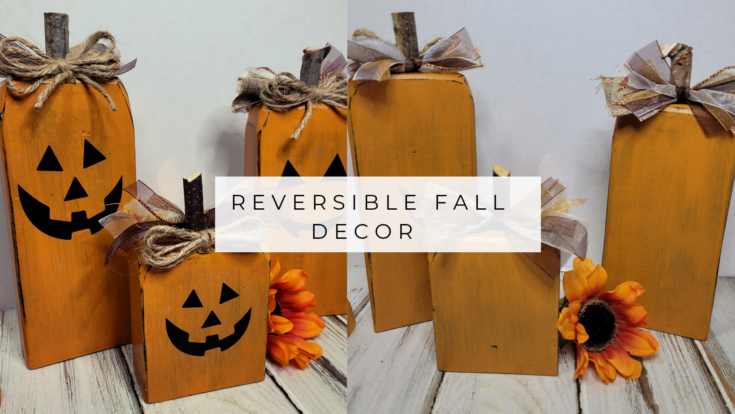 Reversible decor for Halloween and fall