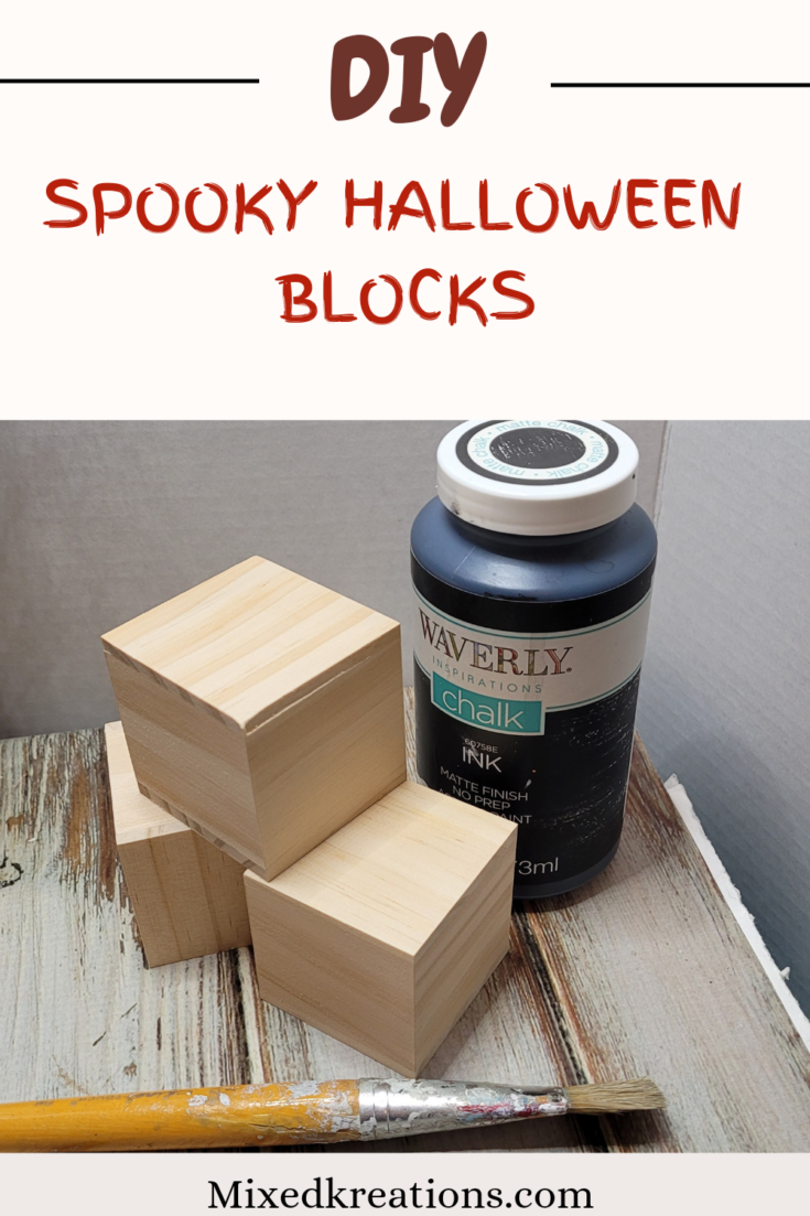 Diy spooky Halloween Blocks
