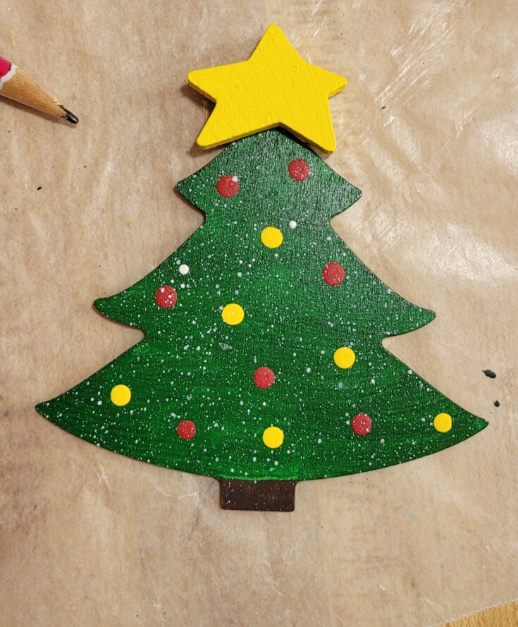 Painted Christmas tree