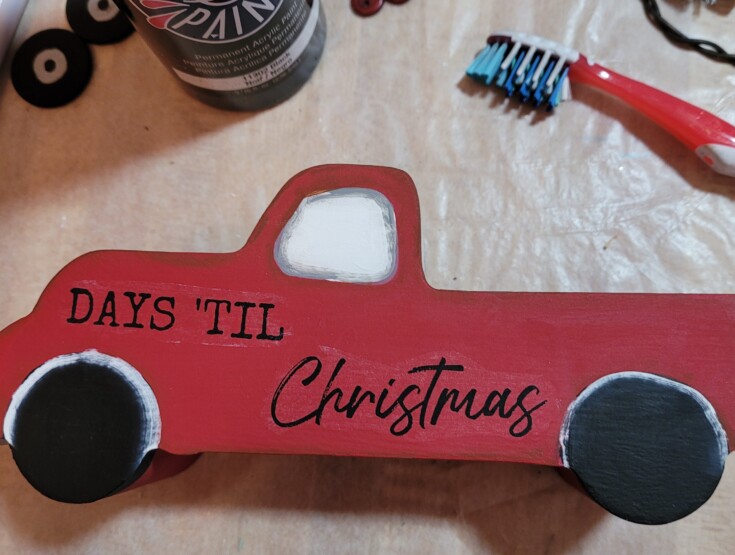 Christmas countdown truck makeover