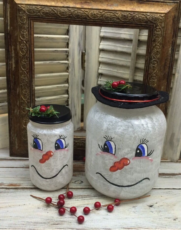 diy snowman lanterns