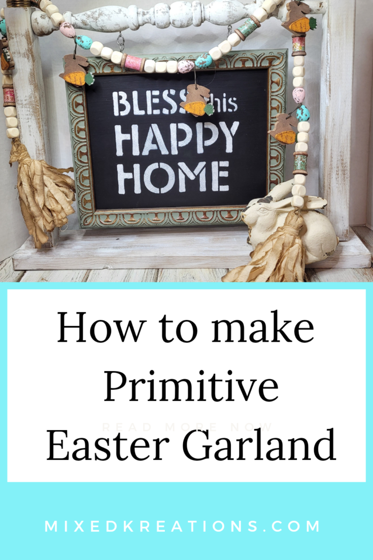 How to make primitive easter garland