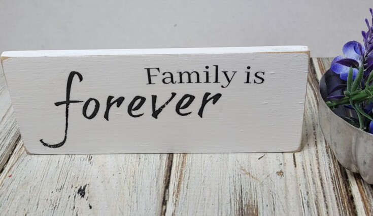 Family is forever sign wood