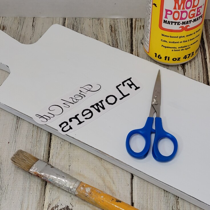 Repurposed cutting board and funnel