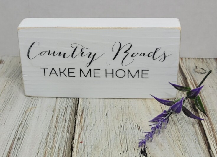 Diy Country Roads take me home sign