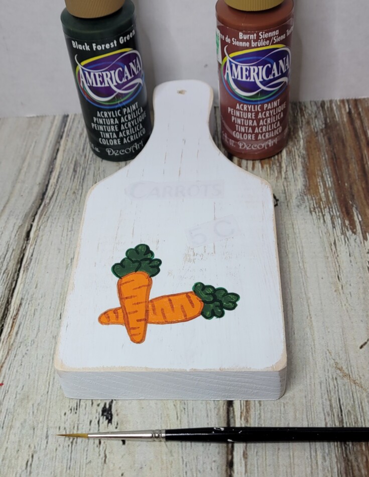 hand-painted carrots