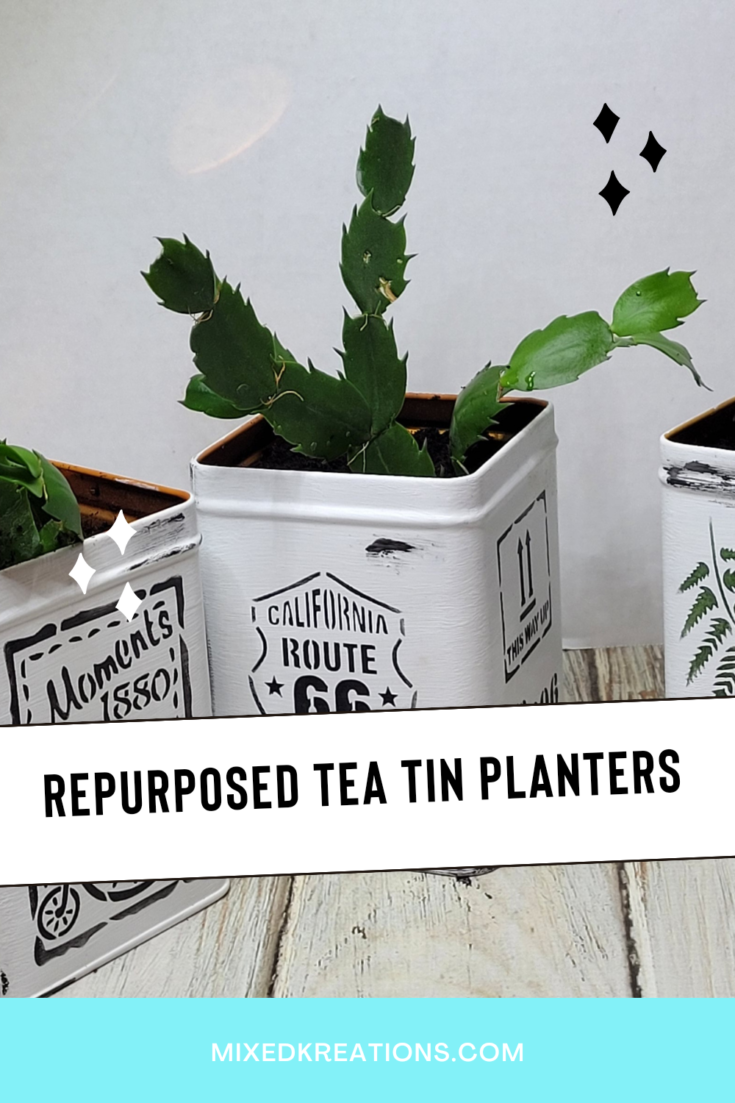 Upcycled tea tins