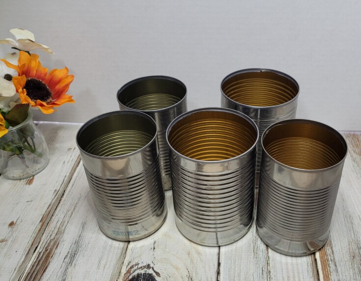 repurposed tin cans