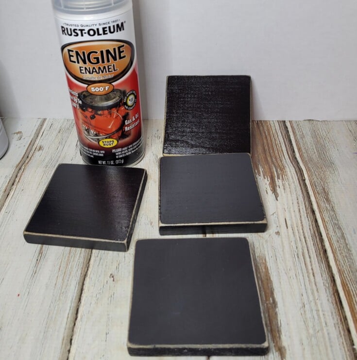 Diy wood coasters black