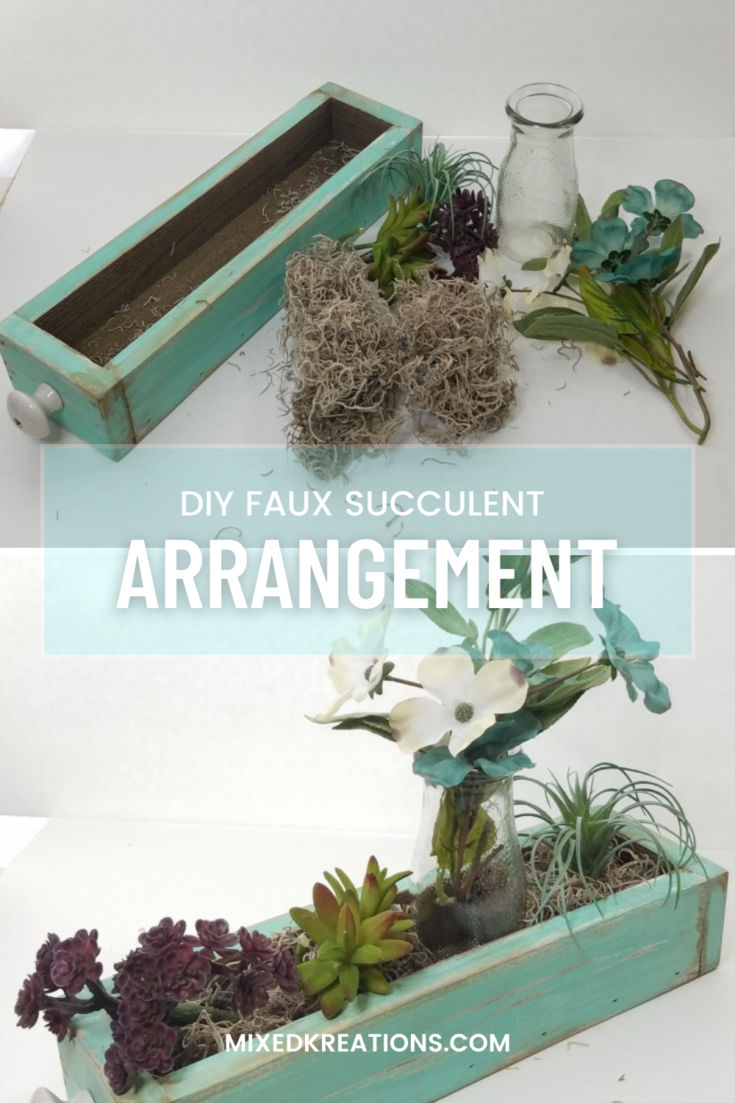 diy faux plant arrangement