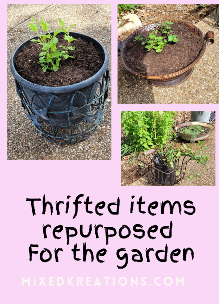 Thrifted items for the garden