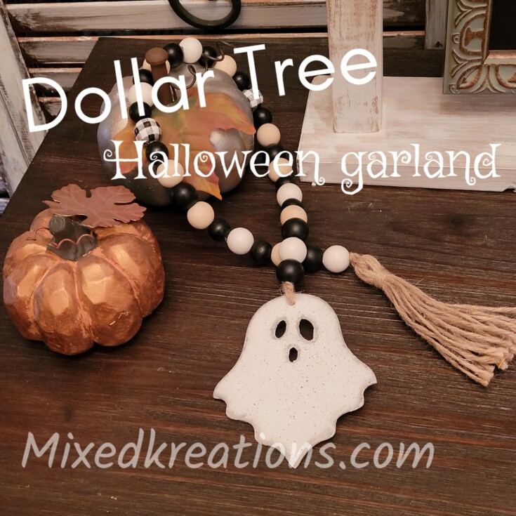 Diy fall garland from Dollar Tree items