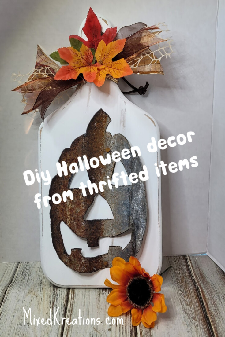thrifted items into halloween decor