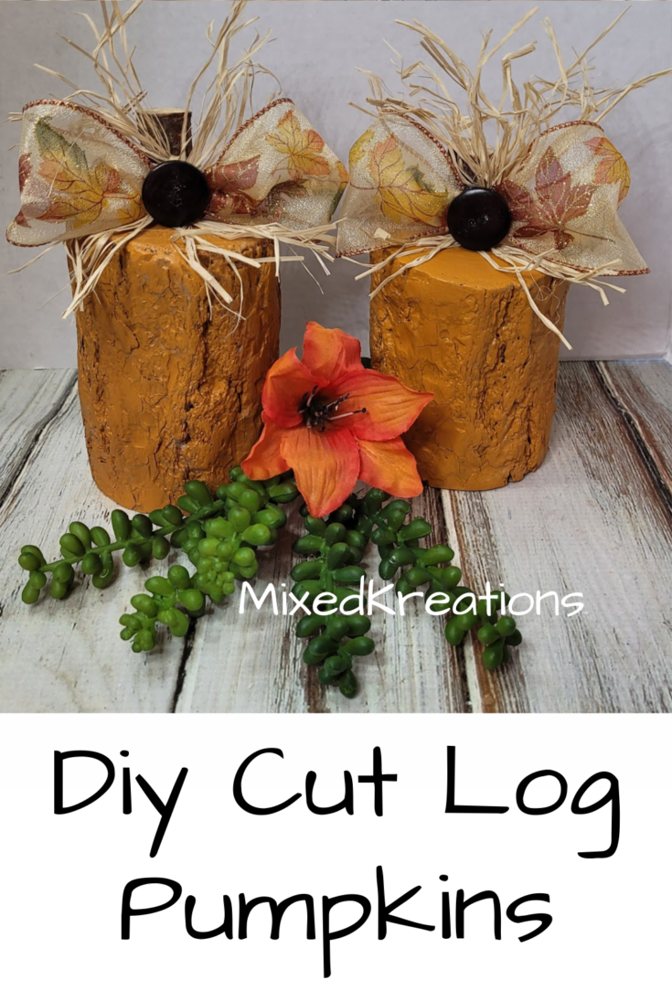 Diy log pumpkins