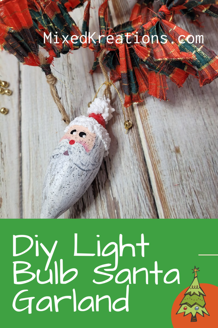 light bulb santa garland